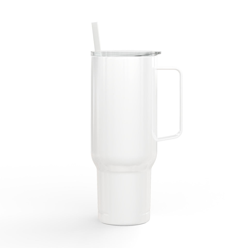 40oz Engraved Insulated Tumbler with Lid & Straw — Minimal Script Design