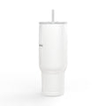 40oz Engraved Insulated Tumbler with Lid & Straw — Minimal Script Design